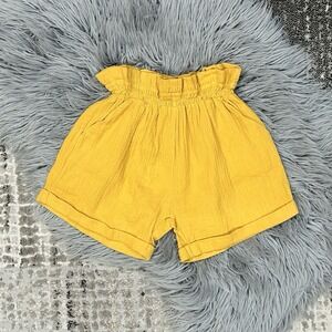 Siaomimi Girls Marigold High Waisted Crinkle Shorts‎ Size 12Y NWT